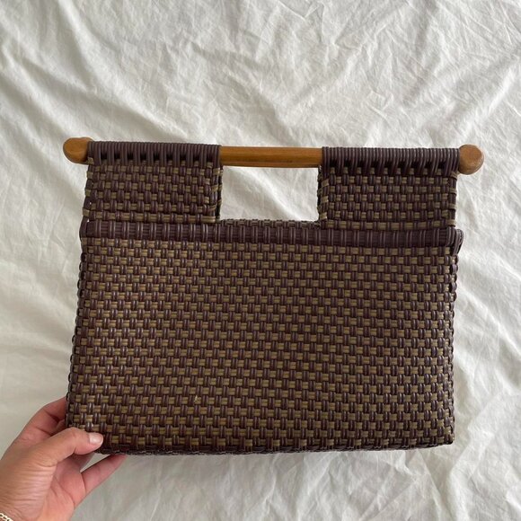 Brown Woven Top-handle bag - Picture 5 of 8